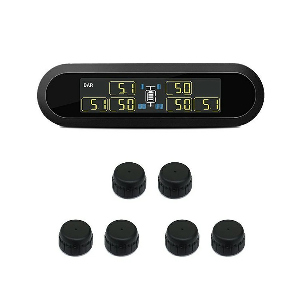 T650 Solar Bus RV Truck TPMS  Wireless Tire Pressure Monitoring System with 6 External Internal Sensors,Max 116 PSI