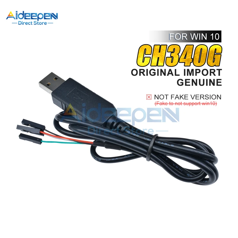 3.3V 5V Original CH340G CH340 Download Line Cable USB to TTL Module Serial Wire Adapter Compatible For Raspberry Pi For Arduino