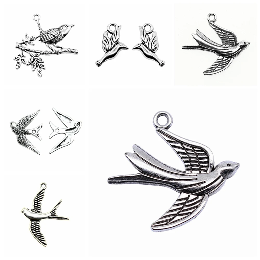 Sejuani diy charms for jewelry making kit pendant for bracelet jewelry accessories Flying Bird Swallows Charms