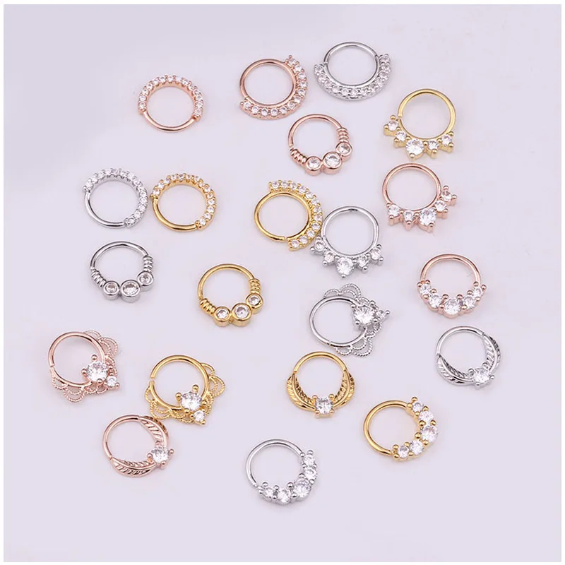 Nose Ring Fake Hoop 8mm Nose Ring Fake Nose Rings Lip Rings Small Thin Body Piercing