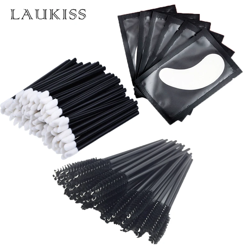 Fast ShippingEyelash Pads Patches For Eyelash Extension Disposable Eyebrow  Brushes  Lip Brush Lipstick Mascara Gloss Wands