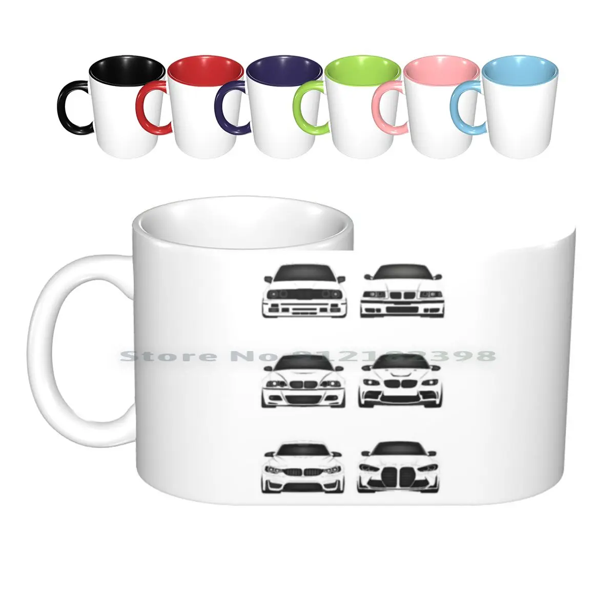 Generations See Through Ceramic Mugs Coffee Cups Milk Tea Mug Drift E30 E36 E46 E90 E91 E92 E93 F80 G80 Car Driving Burnout