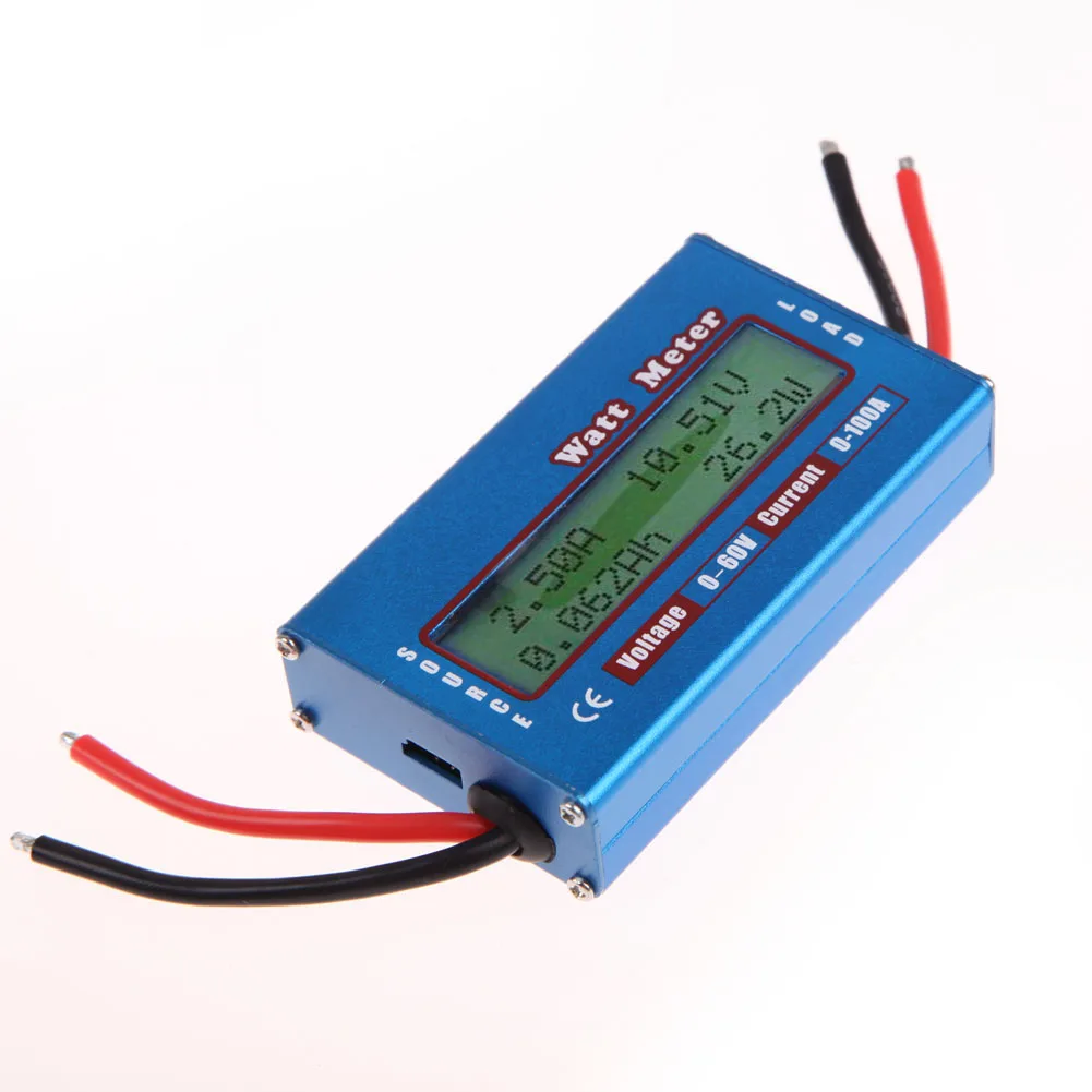 Digital Watt Meter High-accuracy Power Analyzer DC 60V 100A RC Wattmeter Balance Voltage Battery Checker Backlight LCD Digital