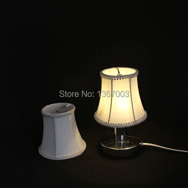 Modern Style Cool White Color Fabric LampShades, Droplight Wall Lamp Candle Chandelier Lamp Shade,Clip On