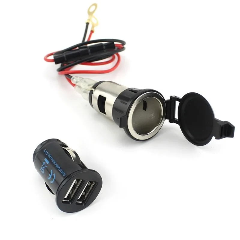 

12V Universally Cigarette Lighter Adapter Power Plug Waterproof Plastic Motorcycle Car Truck Power Socket GPS Socket usb charger