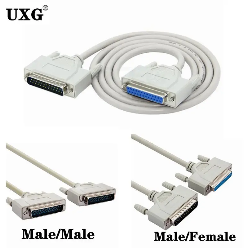 10M 5M 1.5M Good Quality DB25 25Pin Male To Female M/F Parallel LPT Cable DB25 To DB25 For Laser Printer DB 25 Parallel Cable