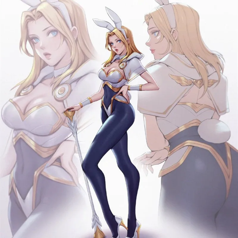 Irelia h store maßge schneiderte/größe lol fan kunst lux hase mädchen cosplay kostüm sexy hase mädchen lux cosplay kostüm