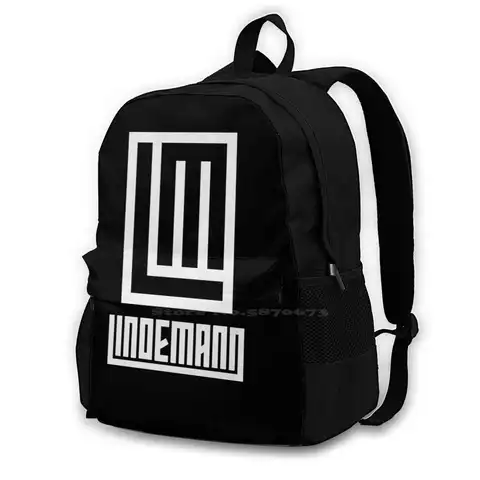 Lindemann T-Shirt Backpack For Student School Laptop Travel Bag Band Death Metal Dutch German Germany Industrial Metal Music