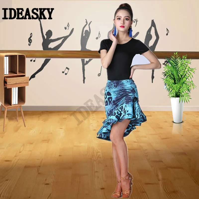 Ballroom Dancer Dancing Female irregular Latin Dress Skirt Adult Costume Women Practice wear Cha Cha/Rumba/Samba/Tango Fishtail