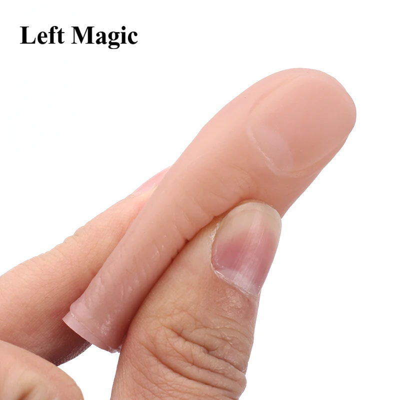 5 Pcs Soft Thumb Tip Finger Fake Magic Trick Close Up Vanish Appearing Finger Trick Props Toy Funny Prank Party