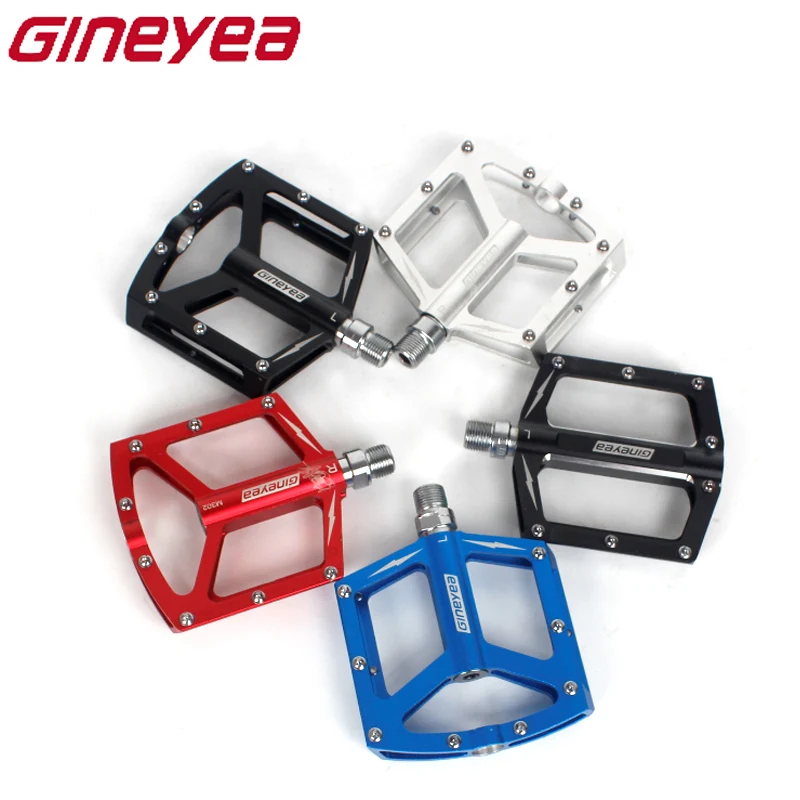 Gineyea-aluminum alloy pedals for MTB, M302 bicycle parts, mountain bike bearing, folding, non-skid