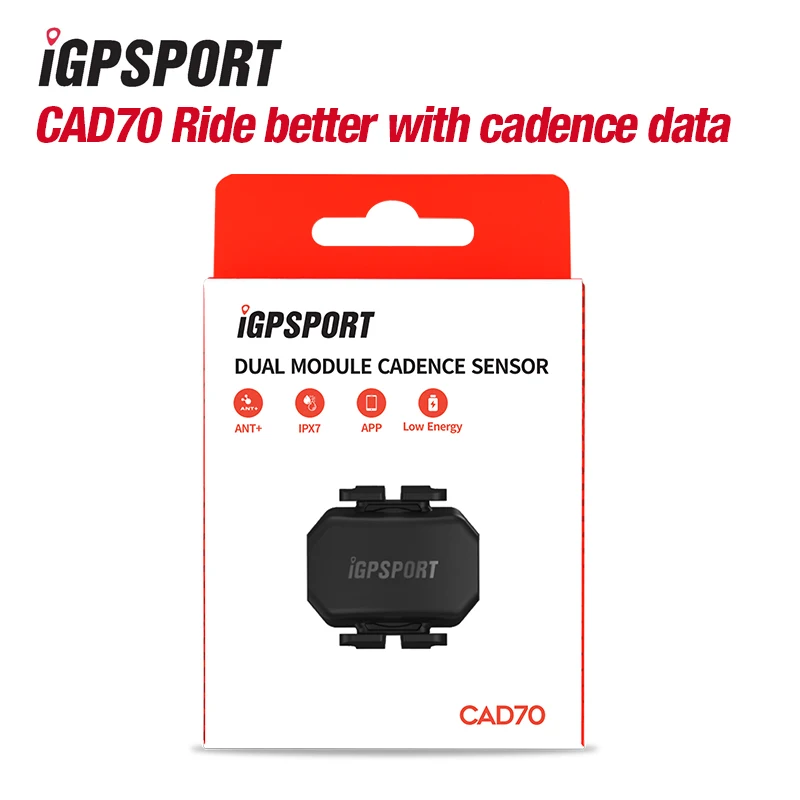 IGPSPORT CAD70 Cadence Sensor Wireless Bluetooth ANT+ SPD70 Speed Sensor Speedometer For Garmin Bryton XOSS Magene Bike Computer