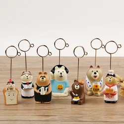 Animal Resin Message Note Holder Office Desk Decoration Cute Ornaments Photo Holder Memo Folder Business Card Holder