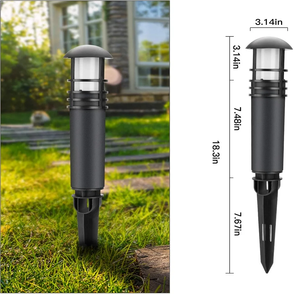 QACA LED กลางแจ้ง Pathway สนามหญ้าไฟ Spike ประเภทเห็ดกันน้ำ IP65 DC12V 3W 100LM แสง Yard Garden โคมไฟภูมิทัศน์