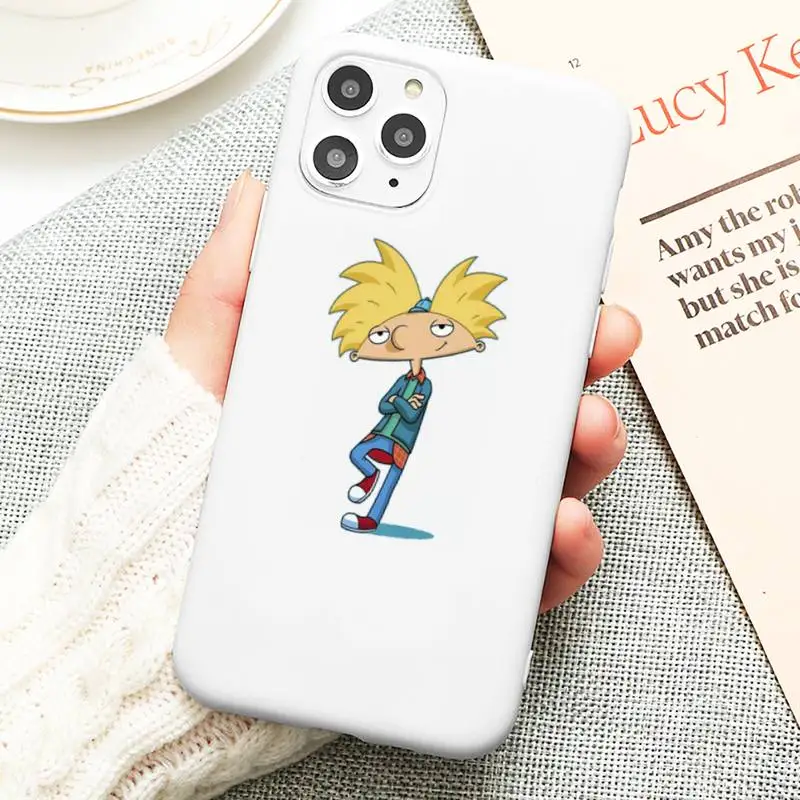 Hey Arnold Helga Phone Case Silicone Phone Case for iphone 13 12 11 Pro Max XR XS X Soft Candy Cover for iPhone 6 6S 7 8 Plus