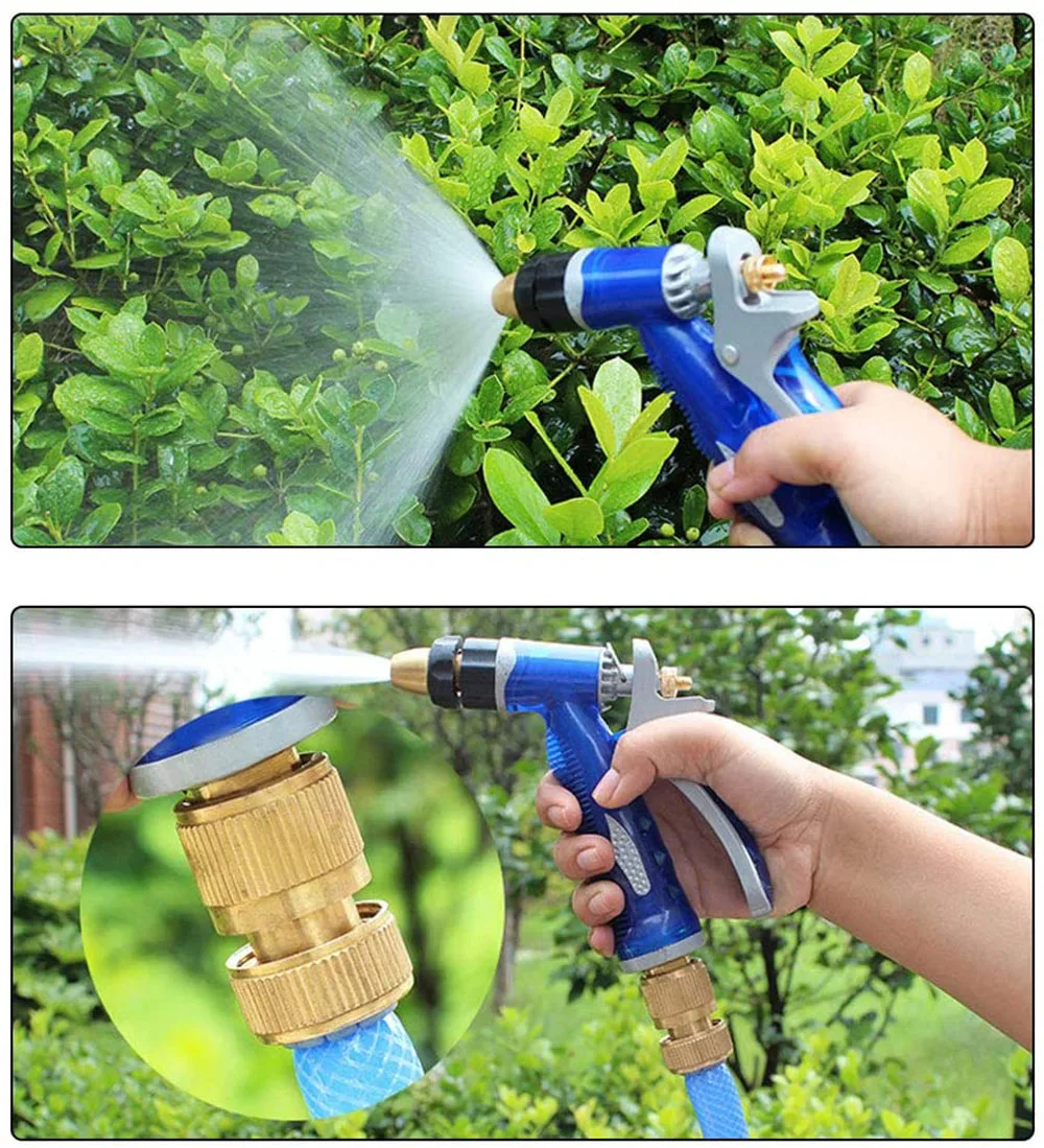 Garden High Pressure Watering Gun Nozzle Hose Nozzle Adjustable Nozzle Water Gun Lawn Hose Multifunction Sprayer Cleaning Tool