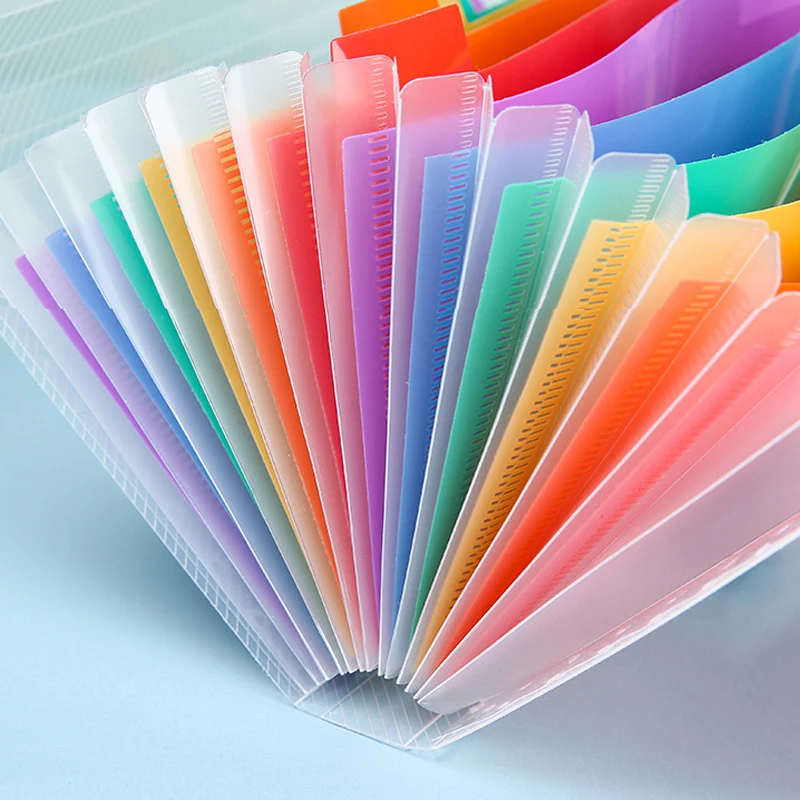 Portable Plastic A6 Expanding Wallet Bill Receipt File Folder Sorting Organizer Office Document Storage Bag Filing Products