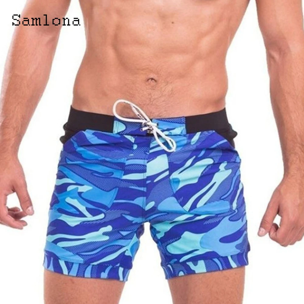 Men\'s Casual Shorts Sexy Fashion Camouflage Short Pants Male Drawstring Bottoms 2022 Summer New Leisure Beach Shorts Homme