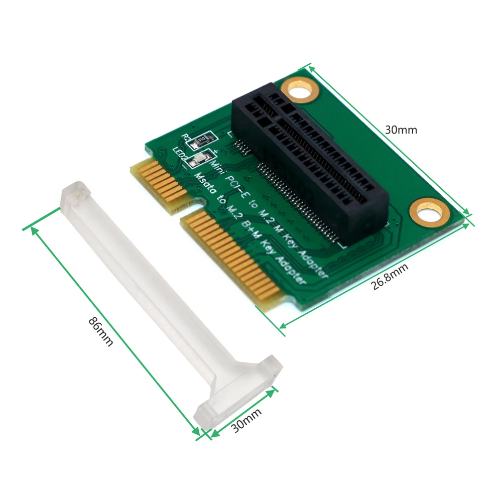M2 SSD Adapter M Key M.2 PCI-E NVME SSD to Mini PCI-E Card or B+M Key M.2 NGFF SATA-Bus SSD to mSATA Card Converter Adapter New