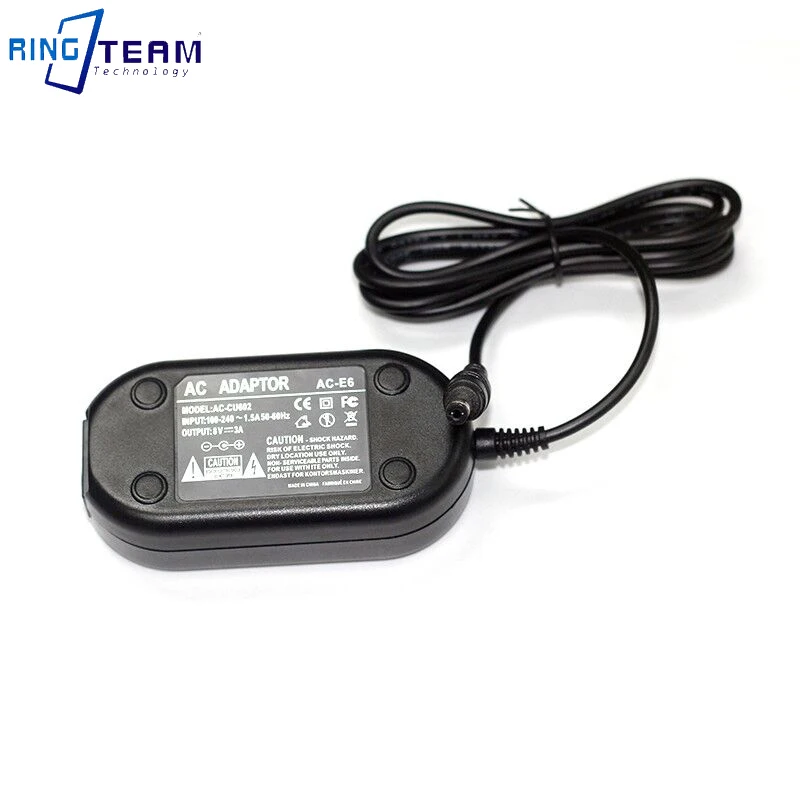 AC-E6 DC5.5*2.5 mm Male Power Adapter Suitable For BLN-1 CP-W126 EP-5A EP-5B Dummy Battery