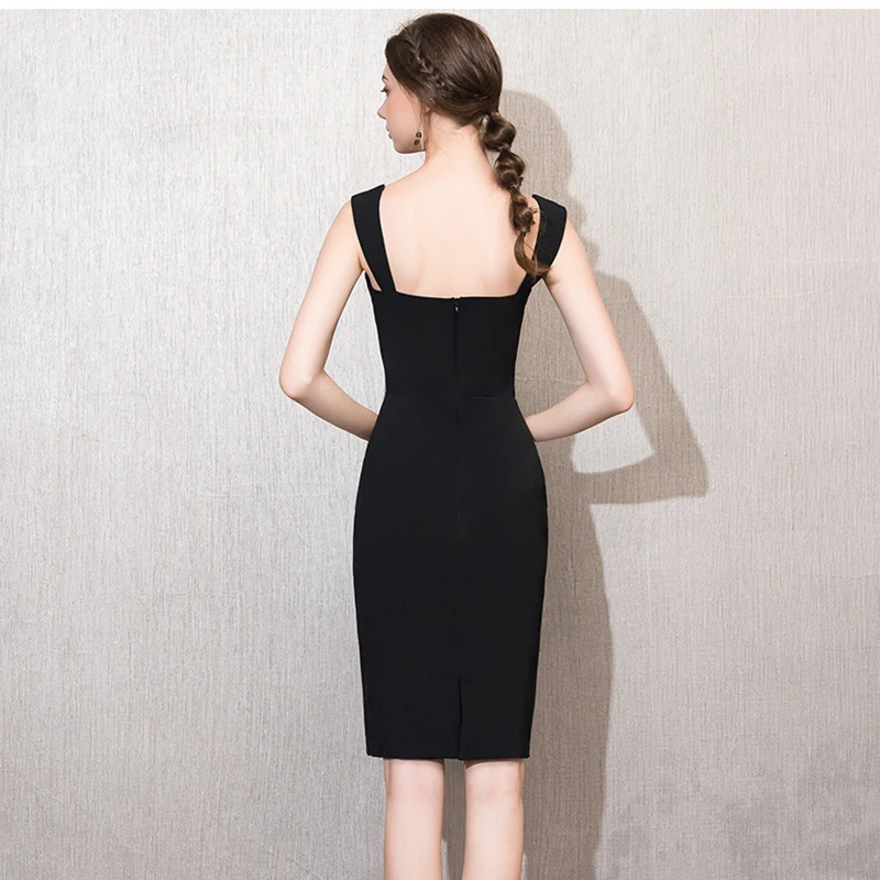 NEW LITTLE BLACK BACKLESS COCKTAIL DRESS DONGCMY SWEETHEART SHORT ROBE STRASS PROM PERFORMANCE MERMAID FOR WOMEN