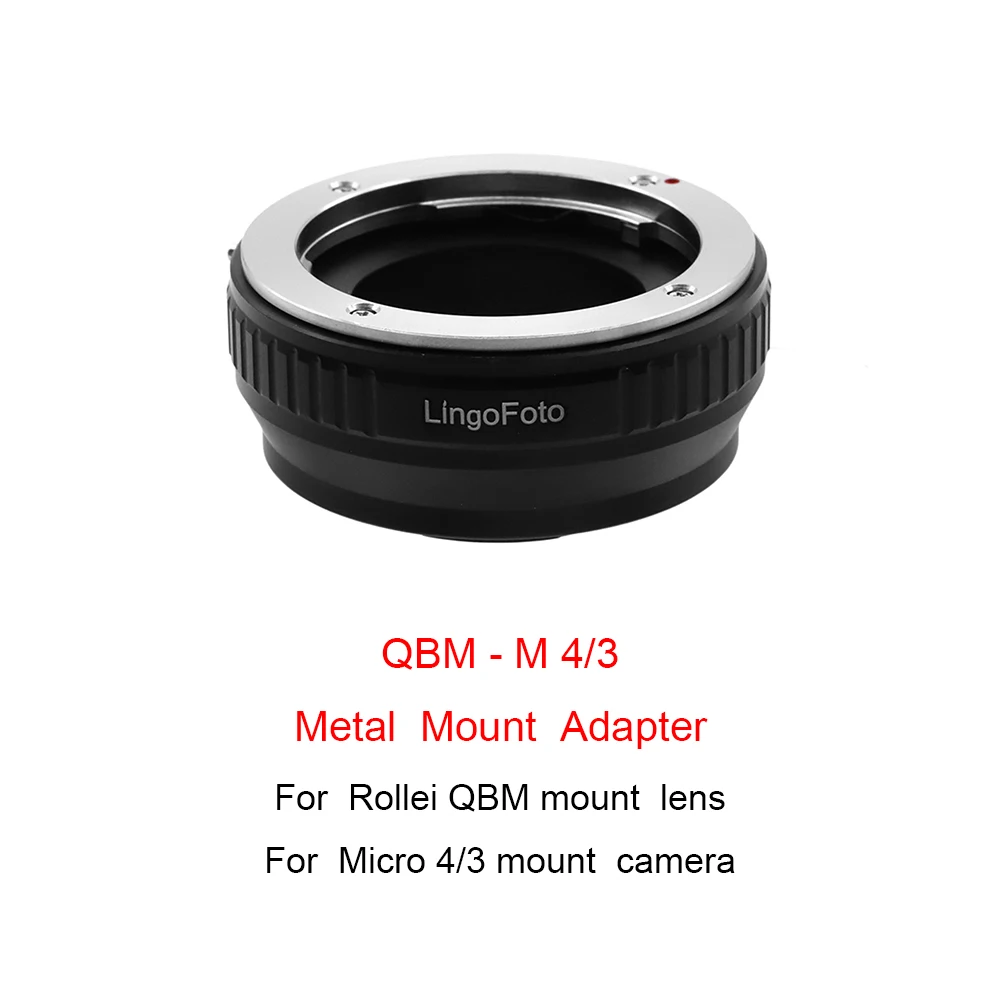 QBM-M4/3 Metal Mount Adapter Ring for Rollei QBM mount lens to Micro 4/3 mount camera For Panasonic GF,GX,GH / Olympus E-M,E-PL