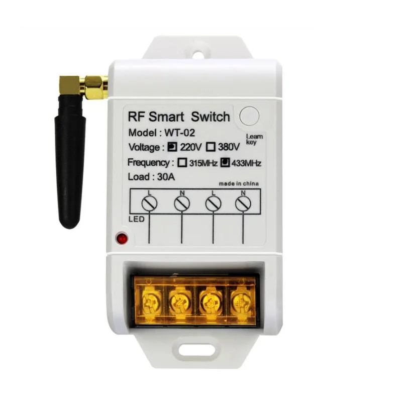 3000W RF Wireless AC 220V Remote Control Switch 1CH 30A Receiver Industrial 4CH Transmitter  forwater pump lighting universal