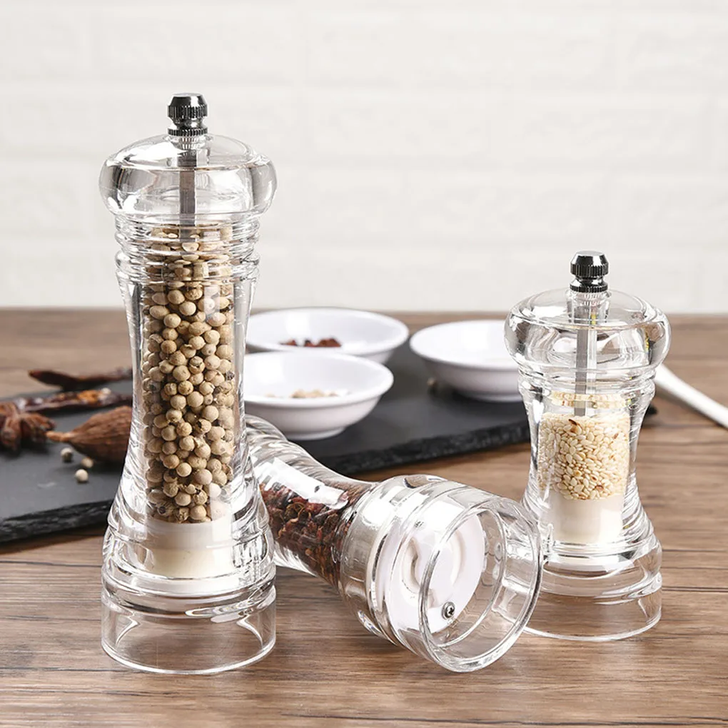 Pepper Grinder Salt Mill Machine Crusher Ceramic Multifunctional Spice Grinding Handy Seasoning Bottle Gadgets 5*16.2cm