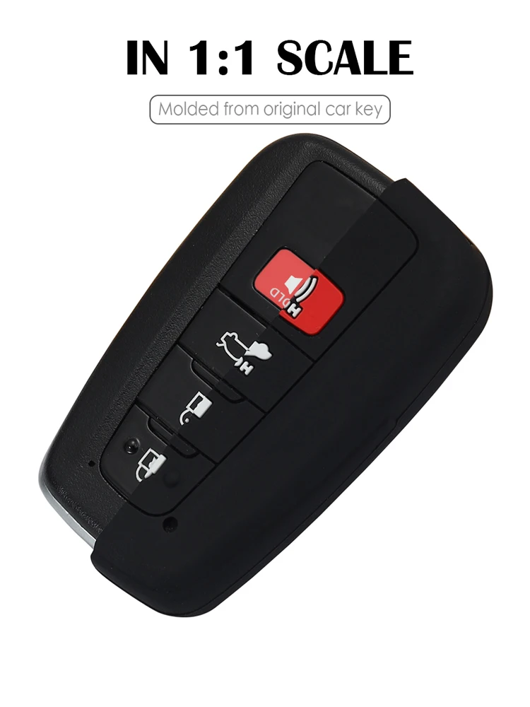 Etui na kluczyk Lcyam, silikonowe, gładkie, pasujące do Toyota Rav4 Corolla Camry Hilux, akcesoria samochodowe, osłona na kluczyk — zdjęcie 2