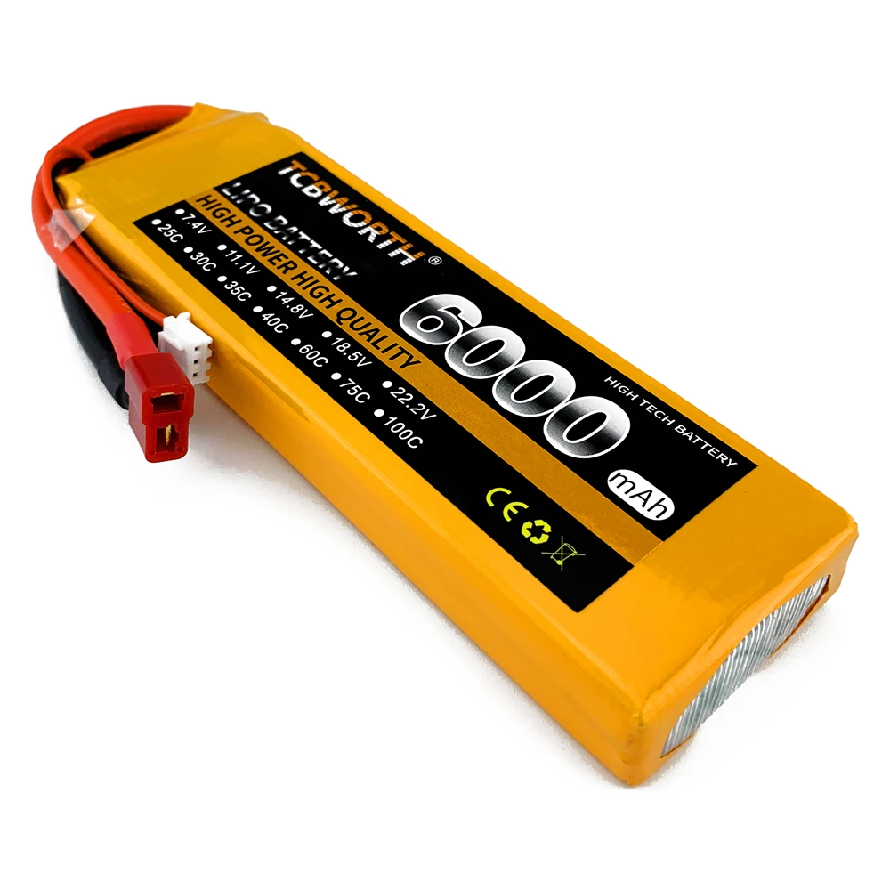 TCBWORTH 2S 7.4V 6000mAh 25C 35C 60C akumulator do RC LiPo dla samolotu RC śmigłowiec Quadrotor dron akumulatory do samochodów LiPo