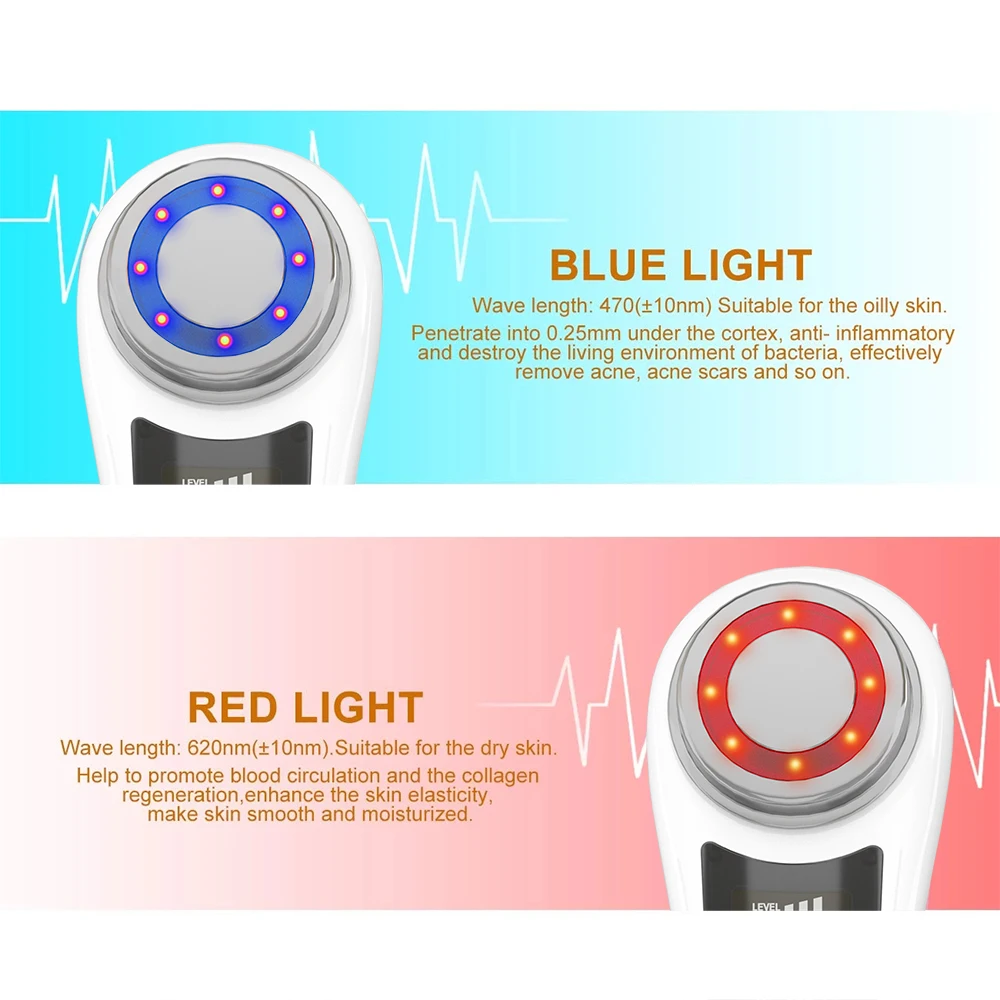 Gezicht Massager Fr Mesotherapie Lift Rimpel Verwijderen Facial Radiofrequente Radiofrequentie Huidverjonging Led Photon Huidverzorging