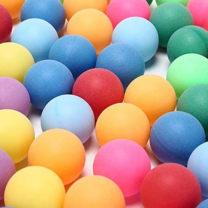 50 pcs /Pack Colorful Ping Pong Balls 40MM Entertainment Table Tennis Balls For Game Frosted