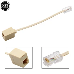 1 sztuk 8P4C / RJ45 mężczyzna RJ11 6P4C do kobiet M / F Adapter telefon kabel Ethernet do linii telefonicznej złącze wtykowe