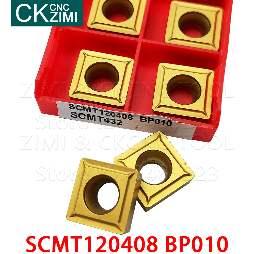 10Pcs SCMT120408 BP010 SCMT432คาร์ไบด์แทรกภายนอกแทรกเครื่องมือ CNC เครื่องกลึงโลหะเครื่องกลึงโลหะเครื่องมือ SCMT ...