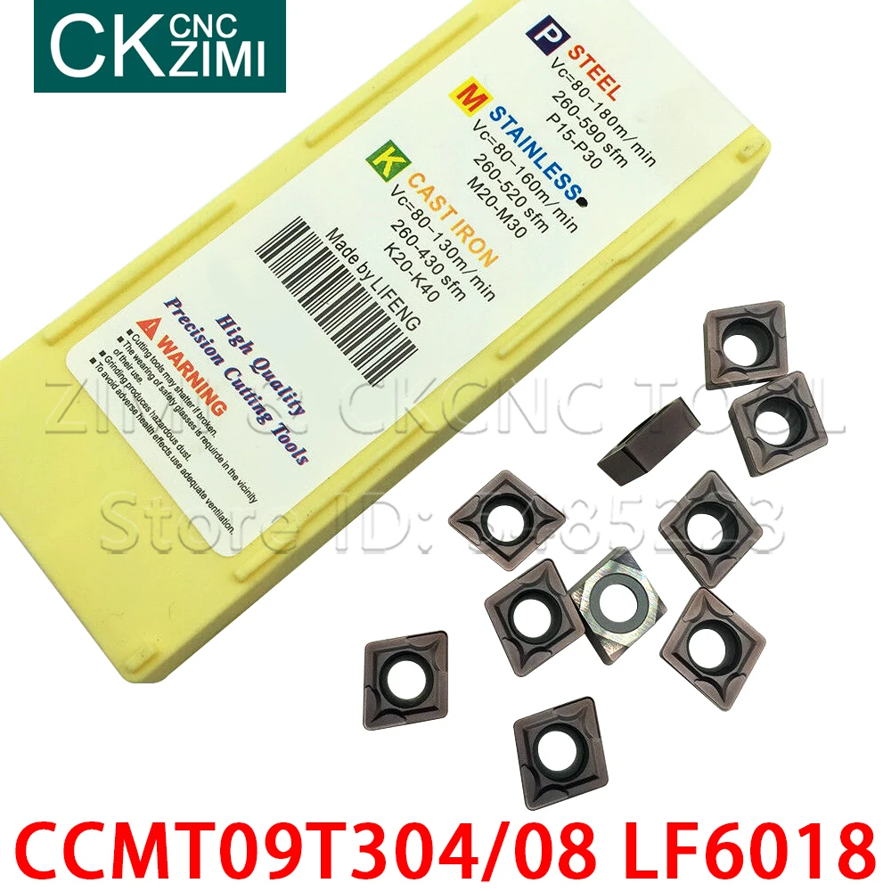 10 قطعة CCMT09T304 LF6018 CCMT09T308 LF6018 كربيد تحول إدراج القاطع باستخدام الحاسب الآلي الخشب تحول أدوات مخرطة الخشب لالفولاذ المقاوم للصدأ