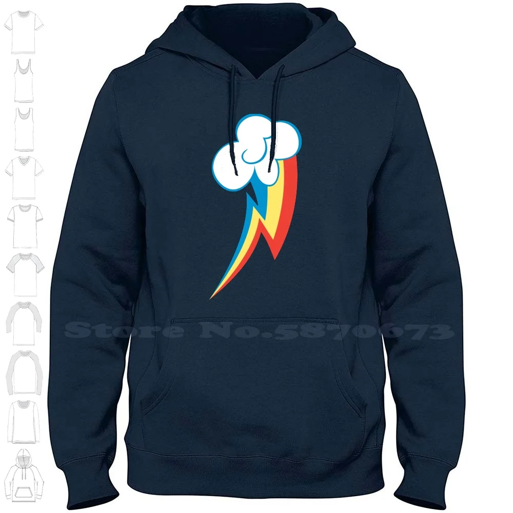 Rainbow Dash Cutie Mark ( New Version ) 100% Cotton Hoodie T-Shirt My Little Rainbow Dash Mlp Cutie Mark Thunder Mane 6