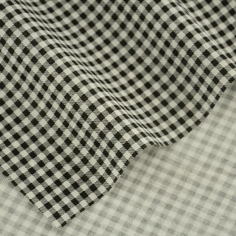 Booksew Printed Black and White Check Design 100% Cotton Fabric Patchwork Sewing Tela Algodon Tecido Tissus Au Metre Craft