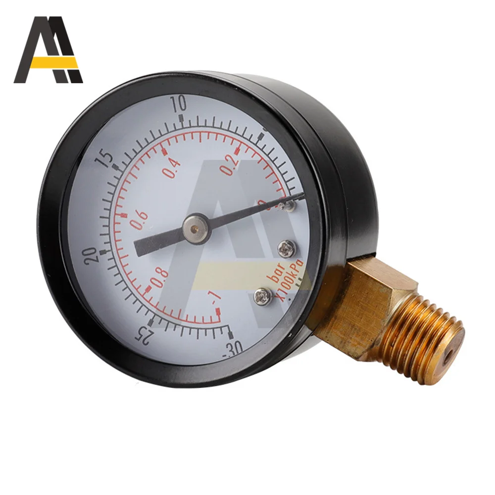 Vacuum Manometer Mini Dial NPT 30HG/0PS Portable Dual Scale Dial Gauge 1/4\