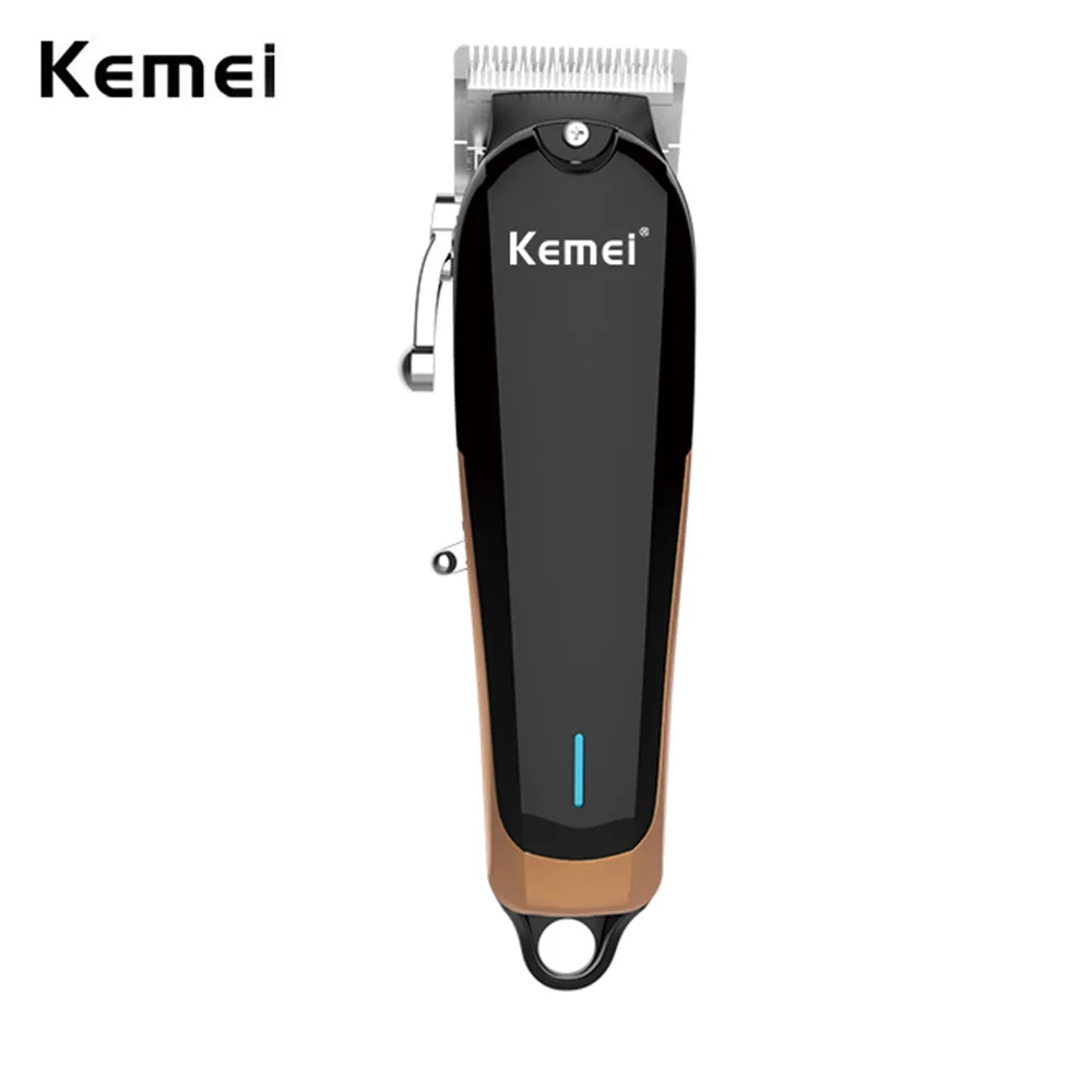 Kemei 1756 Hair Clipper Professional Barber Fade Hair Cutting Machine Rechargeable Electric Cordless Trimmer Men Strong Power