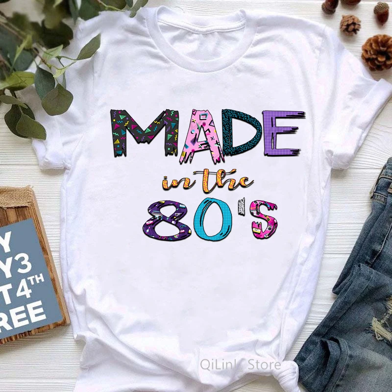 

Made In The 80'S Letter Print Women'S T-Shirts The Stone Was Rolled Away Tshirt Femme Not Perfect Just Forgiven T Shirt