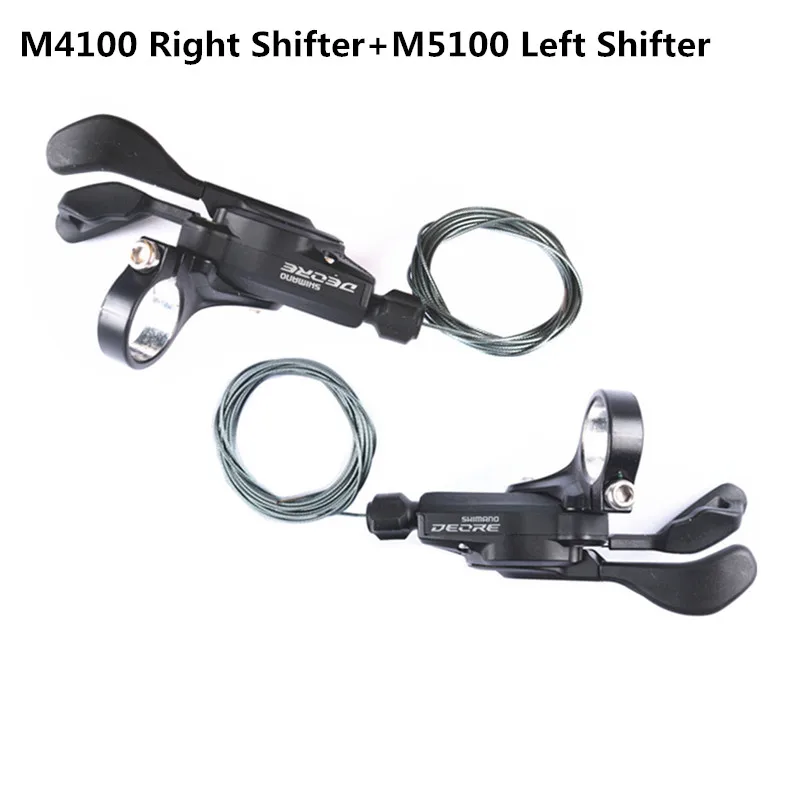 Shimano DEORE M4100 M5100 palanca de cambios izquierda de 2 velocidades M6000 palanca de cambios derecha izquierda 2/3x10 velocidades palancas de