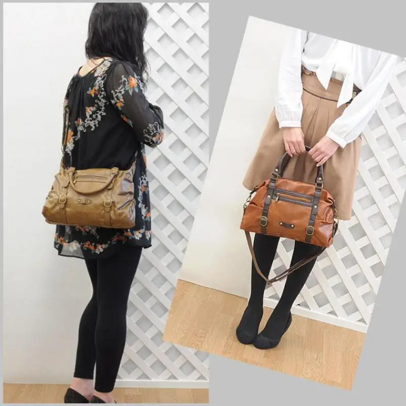Women's Bag Multi Pocket Patent Leather Pu Leather Large Capacity Handbag High Quality Leisure Shopping Outdoor Camping Bag 2021