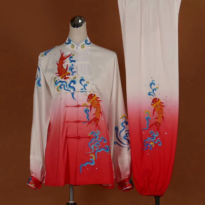 

wushu taichi taiji clothes changquan uniform Martial arts competition clothing embroidered kungfu nanquan taolu clothes uniform