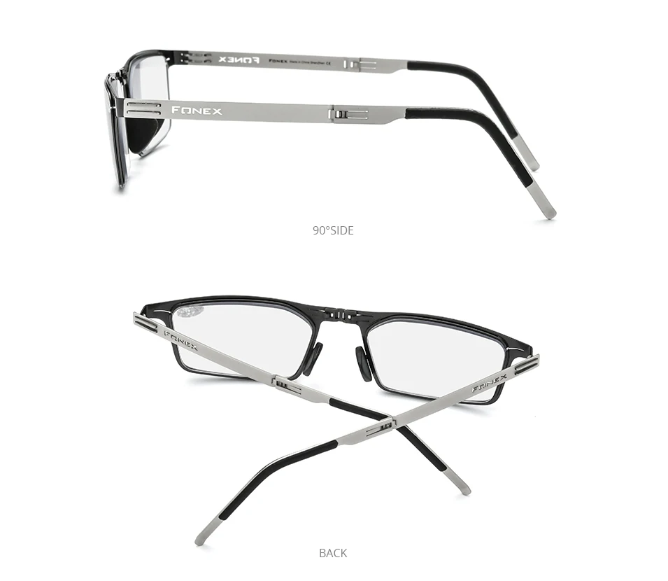FONEX Photochrome Grau Anti Blau Blocking Folding Lesebrille Männer Frauen 2021 Hyperopie Leser Schraubenlose Brillen LH015 – Detail 10