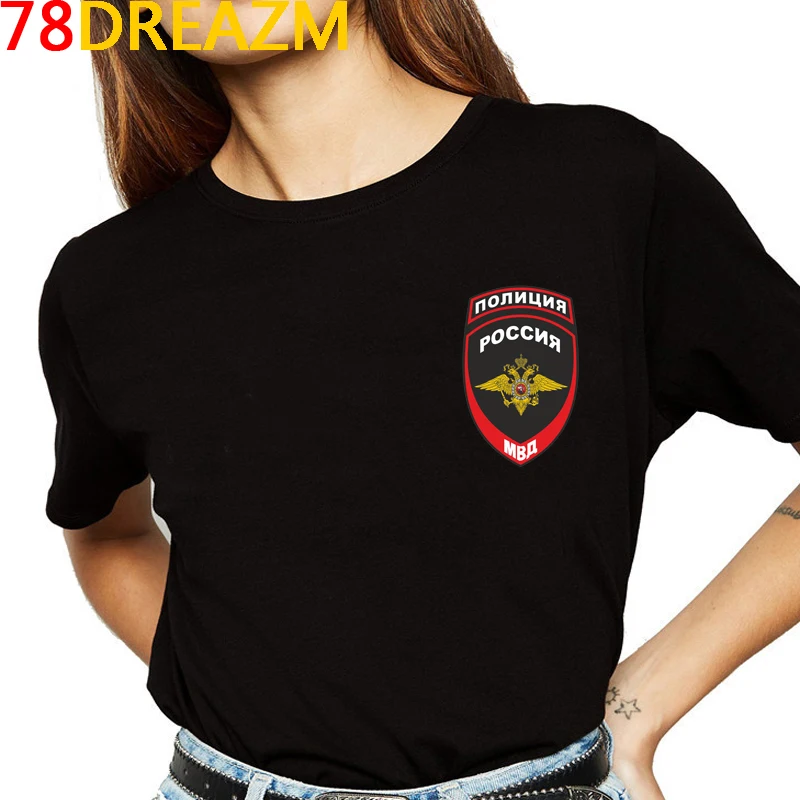 Russian Letter Print T Shirt Women Funny All In Father THE POLICE Graphic Tees Cartoon Letter Print T-shirt Tops Tshirt Female