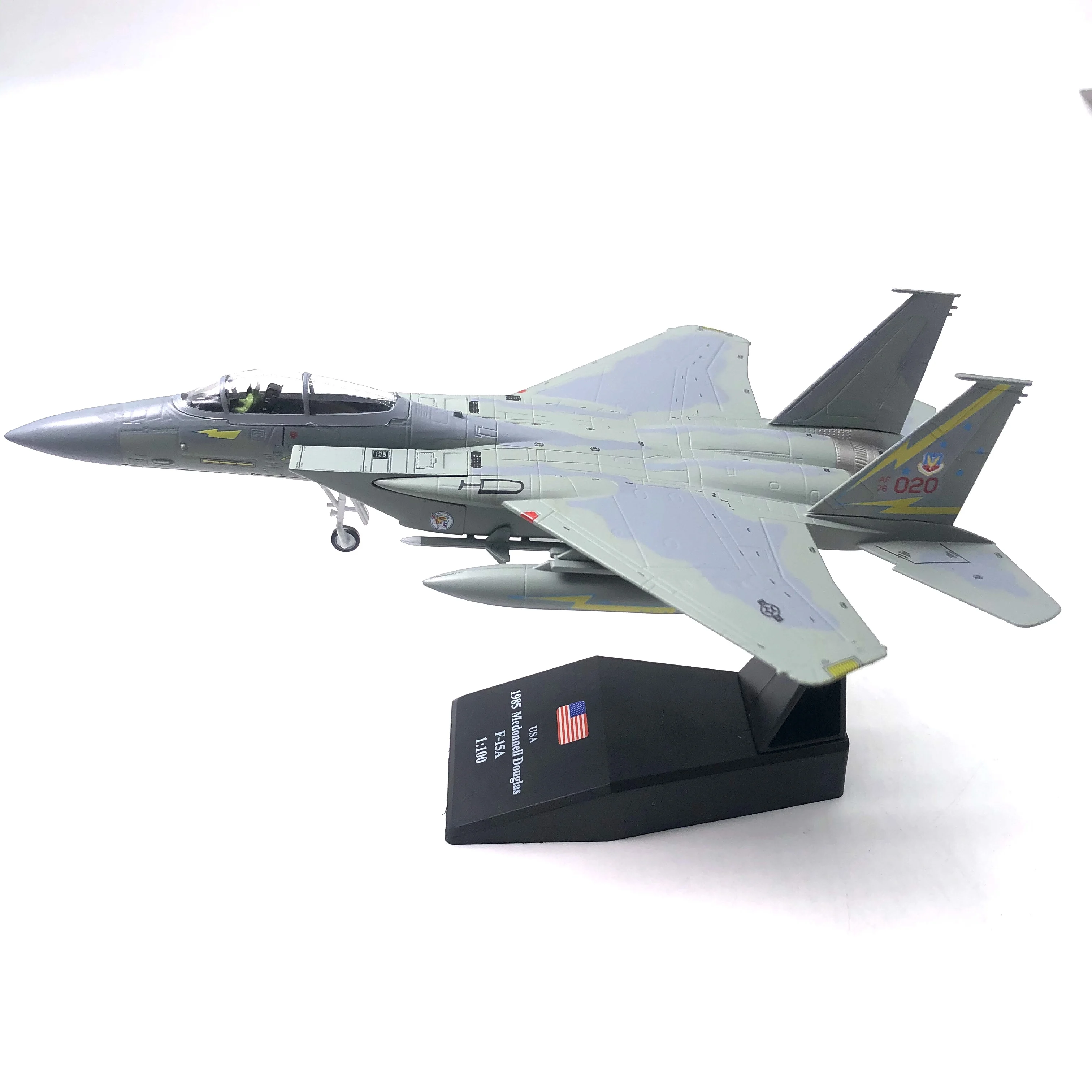 Diecast 1/100 F-15A American Eagle Supersonic Fighter Simulation Alloy Aircraft Model Finished New Collection