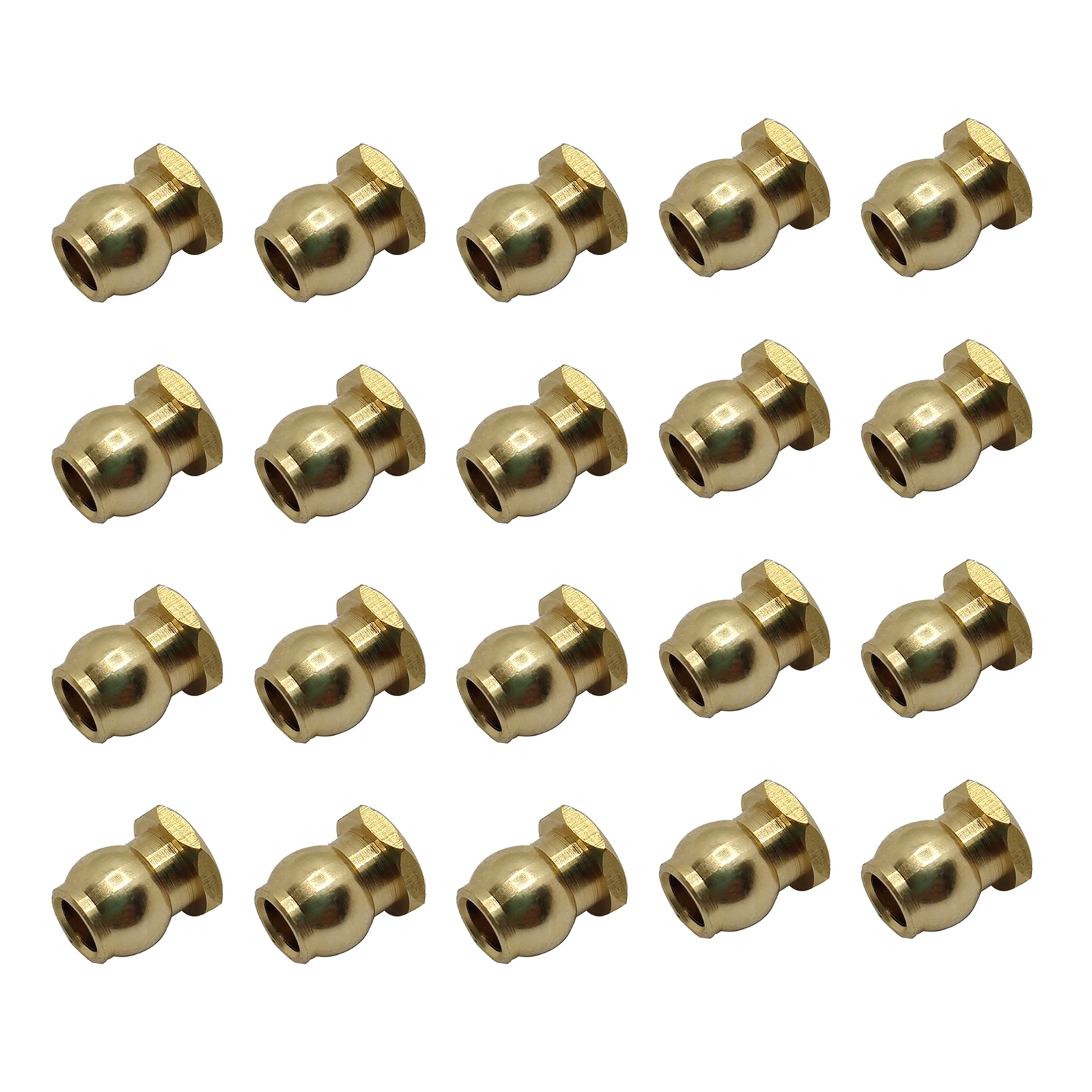 20Pcs Link Rod Brass Ball Bearing Ends Joint Bolt Replacement Parts for 1/10 1/8 RC Crawler/Truck/Off-road Car Accessories