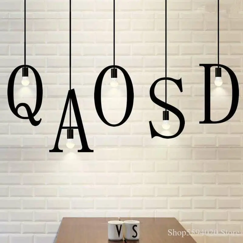 vintage novas letras lustres casa iluminacao criativa decoracao do quarto loft fazenda iluminacao led e27 luminaria 01