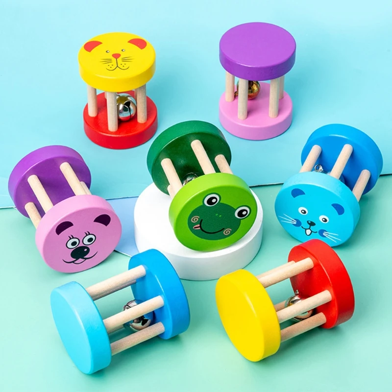 1PC Soft Interactive Toys Educational Baby Toys Baby Handbell Rolling Ball with Ring Shaking Bell Rattle Bath Toys with Music