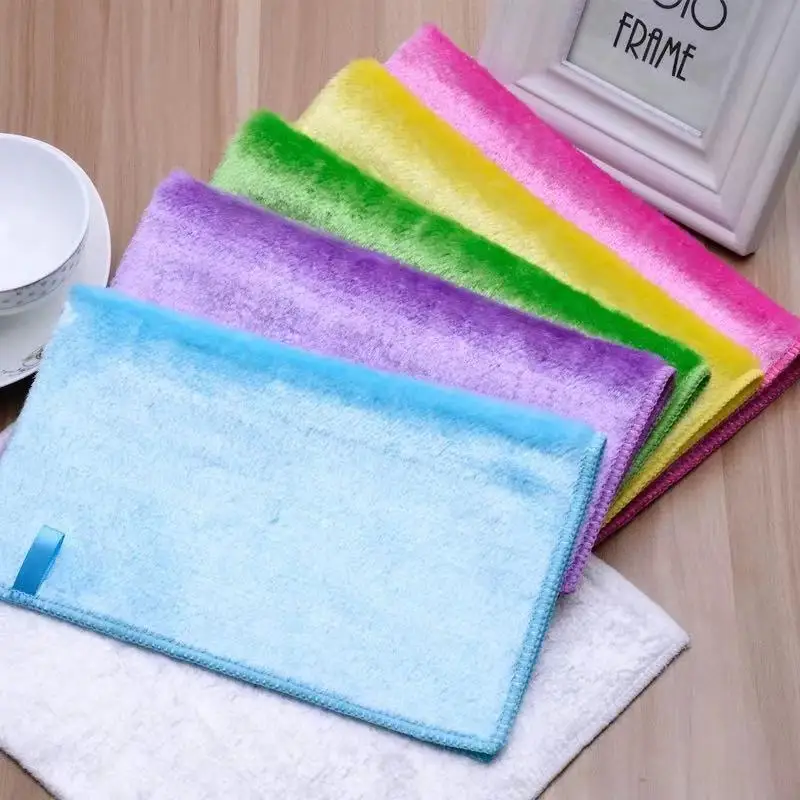 Wholesale non-stick oil mercerizing wooden fiber dish towel,magic bamboo dish Cloth,multi-function wipe towel,cleaning rag/cloth